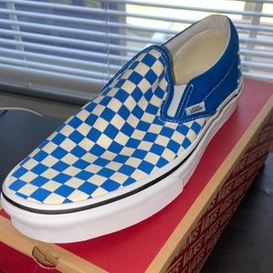 Blue checkered vans